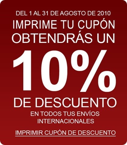 pakmail cupon10 agosto2010 thumb 10% de descuento en envios internacionales